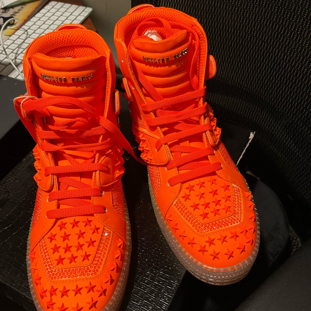 Philipp Plein Crystal leather hightop sneakers - Picture 3 of 11